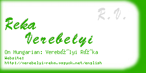 reka verebelyi business card